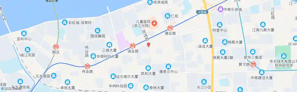 杭州信诚路江南大道口_公交站地图_杭州公交_妙搜公交查询2025