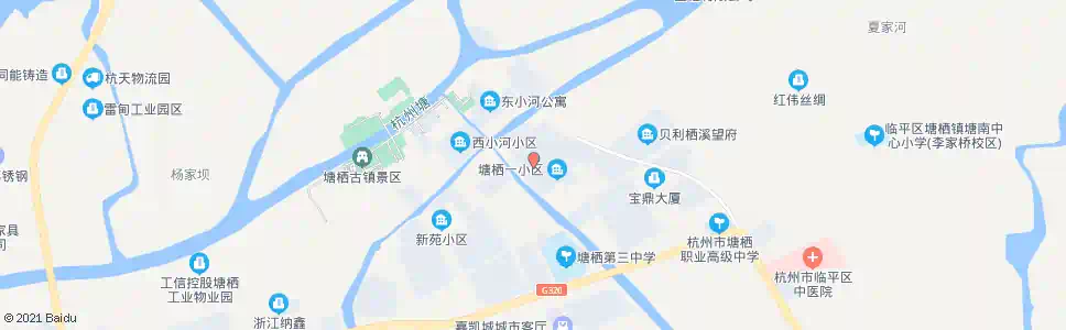 杭州塘栖三小路口_公交站地图_杭州公交_妙搜公交查询2025