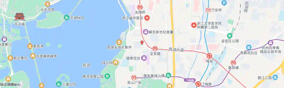 杭州延安路饮马井巷_公交站地图_杭州公交_妙搜公交查询2025
