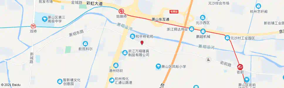 杭州朱家坛_公交站地图_杭州公交_妙搜公交查询2025