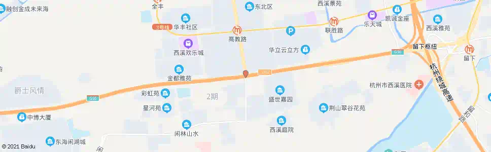 杭州天目山西路高教路口_公交站地图_杭州公交_妙搜公交查询2025