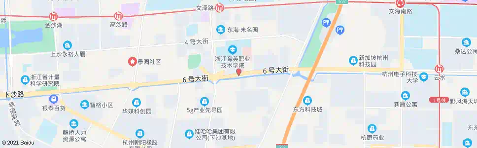 杭州六号大街九号路口_公交站地图_杭州公交_妙搜公交查询2025
