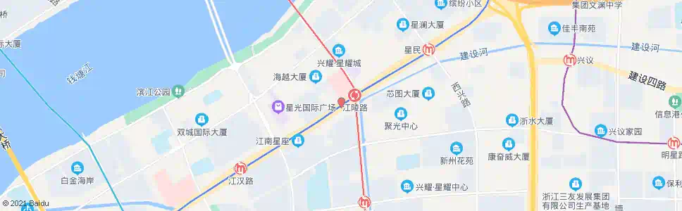 杭州共联村(地铁江陵路站)_公交站地图_杭州公交_妙搜公交查询2025