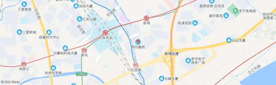杭州明月嘉园一区_公交站地图_杭州公交_妙搜公交查询2025