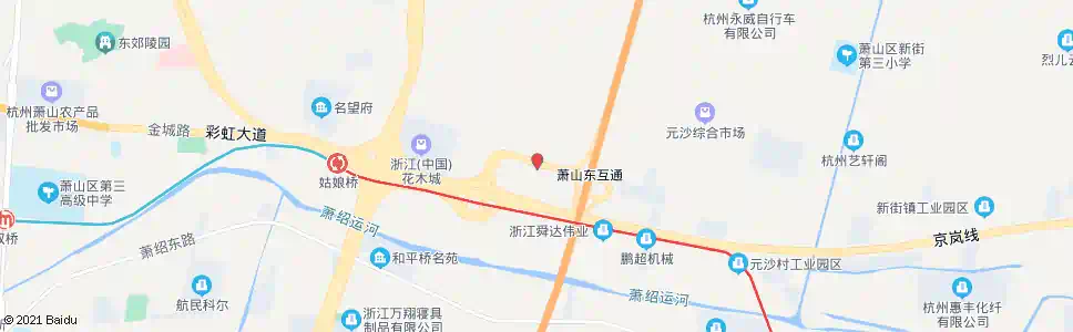 杭州柯北东区入口_公交站地图_杭州公交_妙搜公交查询2025