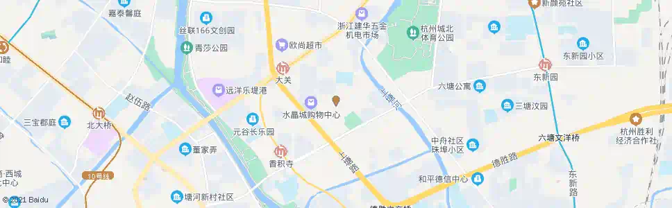 杭州大关东五苑_公交站地图_杭州公交_妙搜公交查询2025