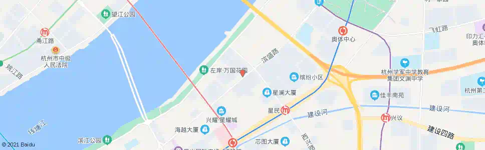 杭州西兴大桥换乘站_公交站地图_杭州公交_妙搜公交查询2025