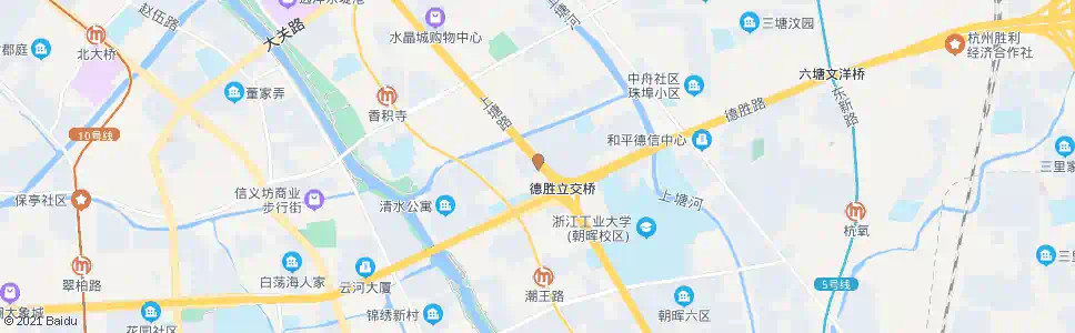 杭州德胜新村_公交站地图_杭州公交_妙搜公交查询2025