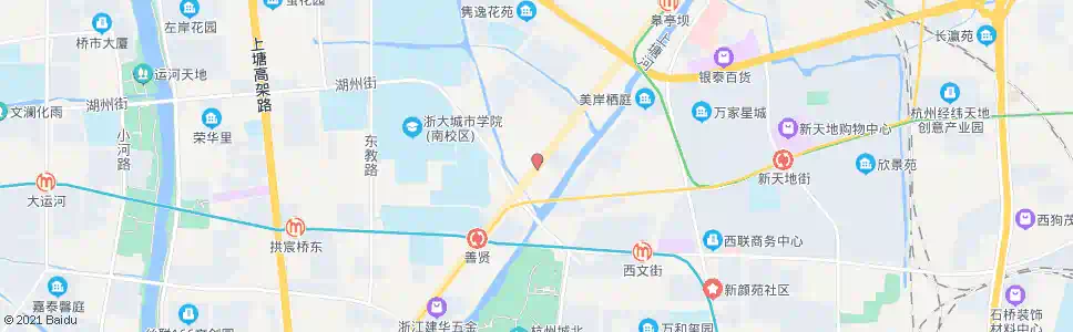 杭州善贤坝_公交站地图_杭州公交_妙搜公交查询2025
