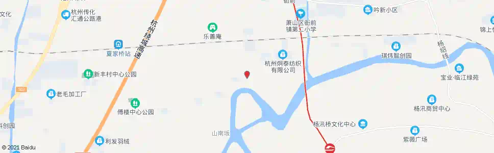 杭州杨汛村_公交站地图_杭州公交_妙搜公交查询2025