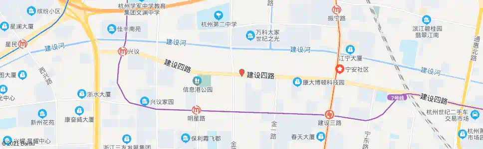 杭州建设四路金鸡路口_公交站地图_杭州公交_妙搜公交查询2025
