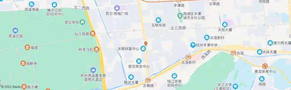 杭州古墩路金月巷口_公交站地图_杭州公交_妙搜公交查询2025
