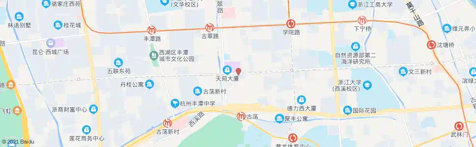 杭州天苑花园_公交站地图_杭州公交_妙搜公交查询2025