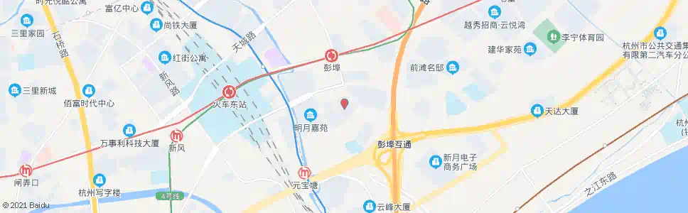 杭州明月嘉苑一区_公交站地图_杭州公交_妙搜公交查询2025