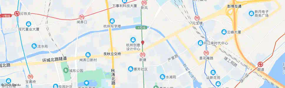 杭州艮新天桥北_公交站地图_杭州公交_妙搜公交查询2025
