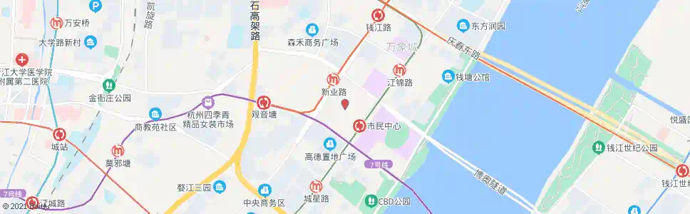 杭州市民中心站_公交站地图_杭州公交_妙搜公交查询2025