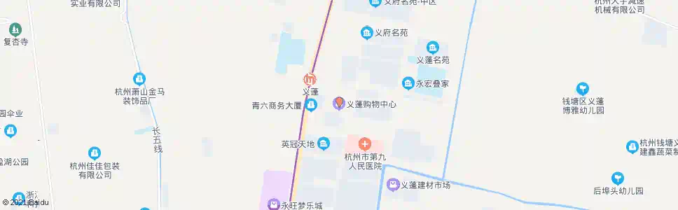 杭州义蓬购物中心_公交站地图_杭州公交_妙搜公交查询2025