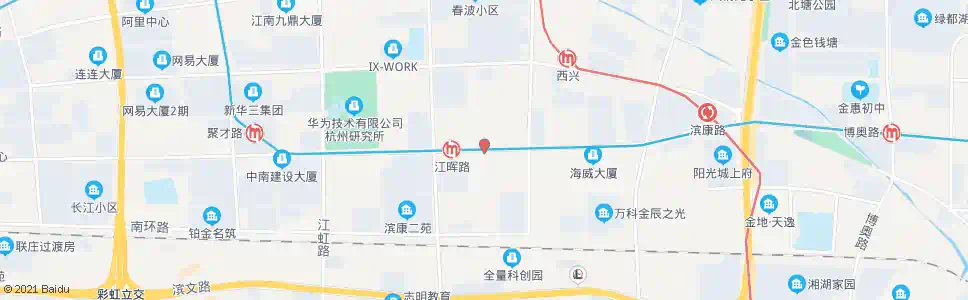 杭州滨康路聚工路口_公交站地图_杭州公交_妙搜公交查询2025