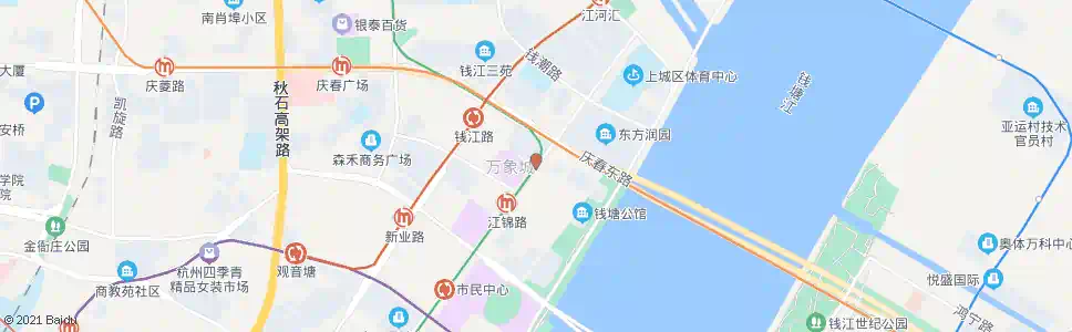 杭州富春路民心路口_公交站地图_杭州公交_妙搜公交查询2025