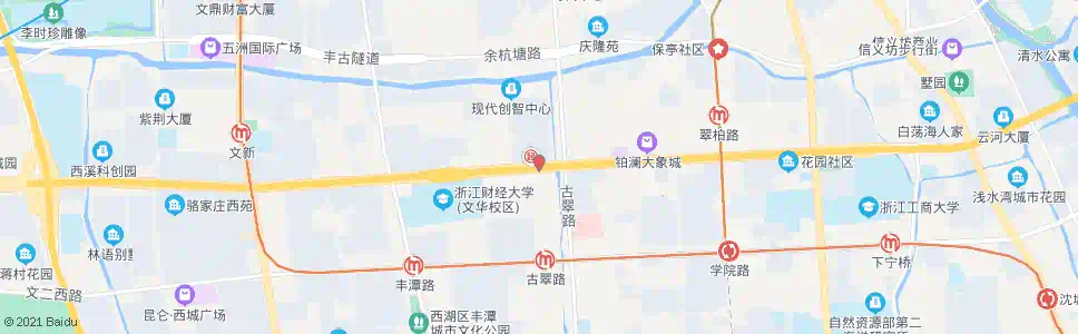 杭州文一西路毛家桥路口_公交站地图_杭州公交_妙搜公交查询2025