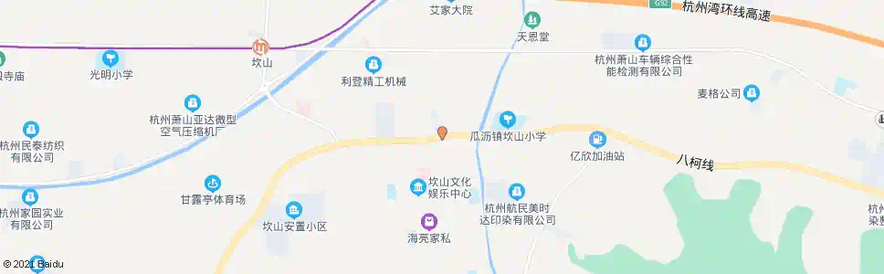 杭州坎山商贸路口_公交站地图_杭州公交_妙搜公交查询2025