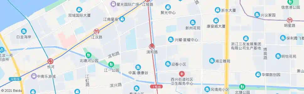 杭州地铁滨和路站_公交站地图_杭州公交_妙搜公交查询2025