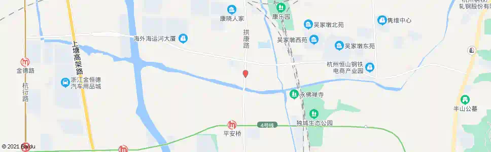杭州拱康路康桥路口_公交站地图_杭州公交_妙搜公交查询2025