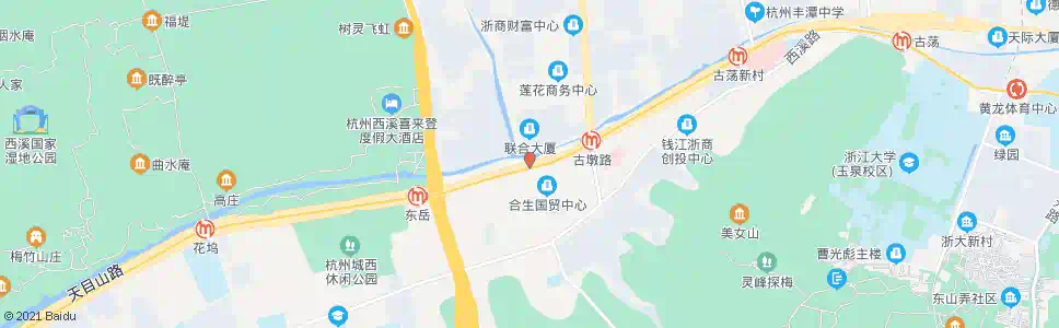 杭州天目山路紫荆花路口_公交站地图_杭州公交_妙搜公交查询2025