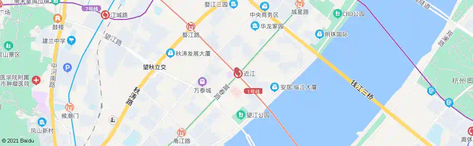 杭州地铁近江站_公交站地图_杭州公交_妙搜公交查询2025