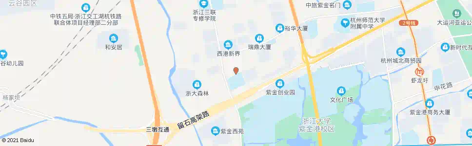 杭州西园三路西园四路口_公交站地图_杭州公交_妙搜公交查询2025
