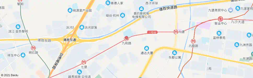 杭州九和路站_公交站地图_杭州公交_妙搜公交查询2025