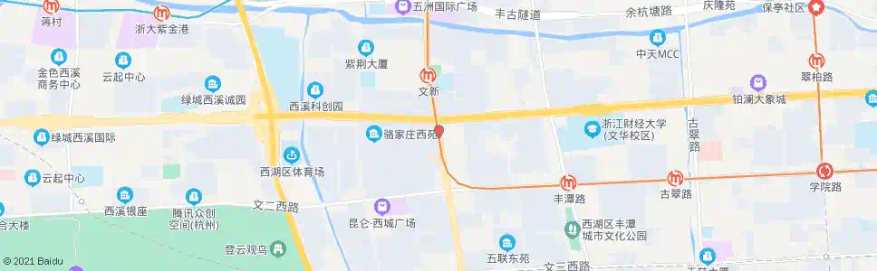 杭州骆家庄南_公交站地图_杭州公交_妙搜公交查询2025