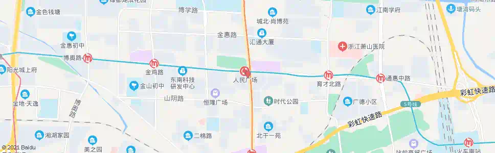 杭州人民广场站_公交站地图_杭州公交_妙搜公交查询2025