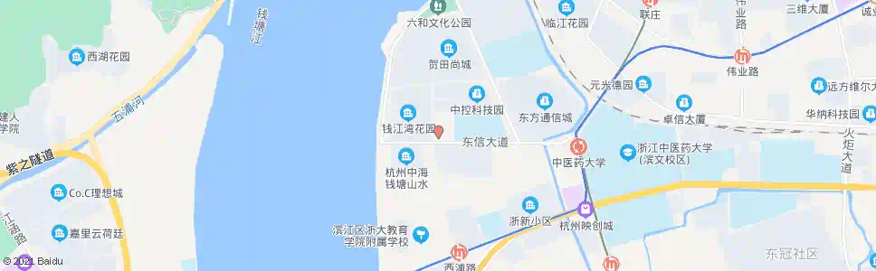 杭州钱江湾花园_公交站地图_杭州公交_妙搜公交查询2025