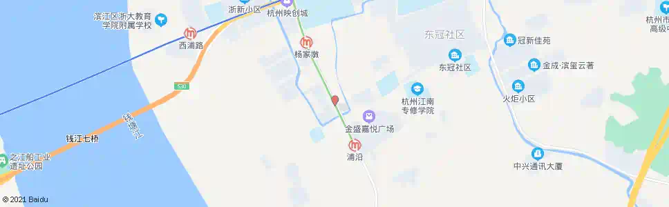 杭州浦沿路东冠路口_公交站地图_杭州公交_妙搜公交查询2025