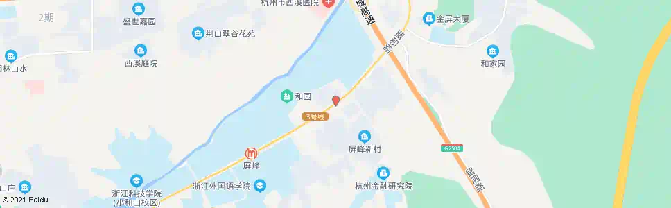 杭州屏峰_公交站地图_杭州公交_妙搜公交查询2025