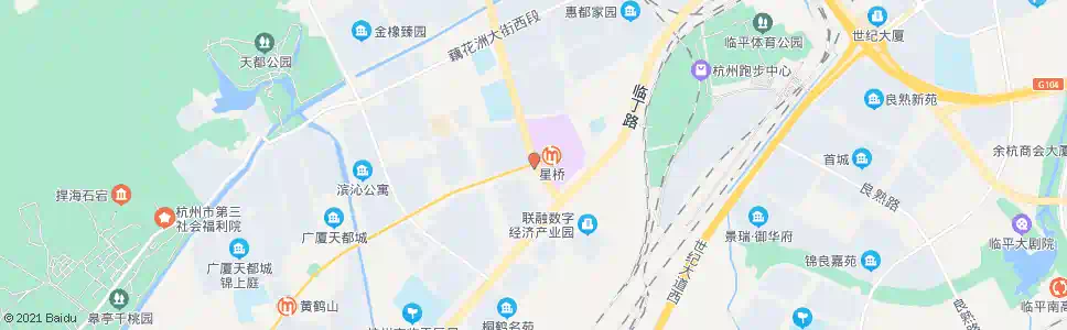 杭州天都路星桥路口_公交站地图_杭州公交_妙搜公交查询2025