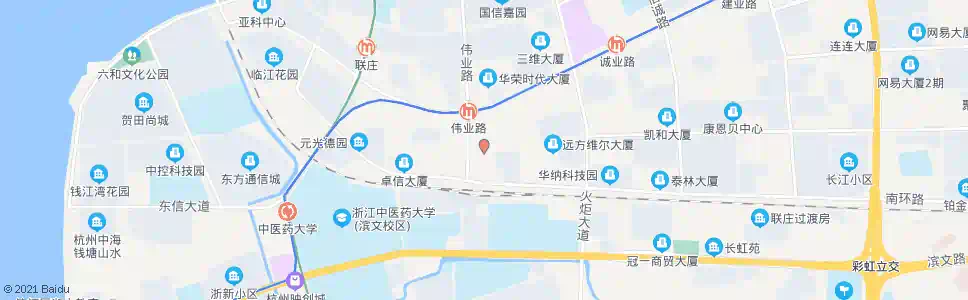 杭州滨康路西_公交站地图_杭州公交_妙搜公交查询2025