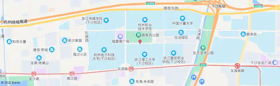 杭州高教西公园南_公交站地图_杭州公交_妙搜公交查询2025