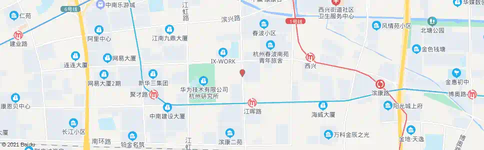 杭州江晖路滨安路口(滨安路)_公交站地图_杭州公交_妙搜公交查询2025