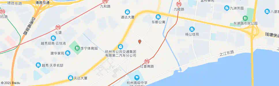 杭州七堡_公交站地图_杭州公交_妙搜公交查询2025