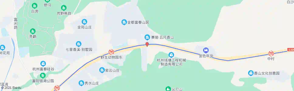 杭州伊甸山庄_公交站地图_杭州公交_妙搜公交查询2025