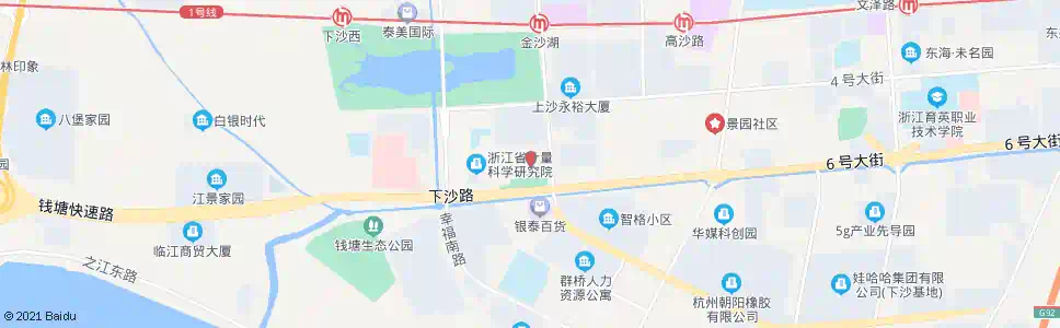 杭州下沙文化中心_公交站地图_杭州公交_妙搜公交查询2025