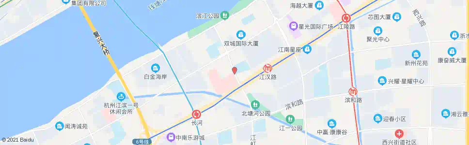 杭州浙医二院滨江院区_公交站地图_杭州公交_妙搜公交查询2025