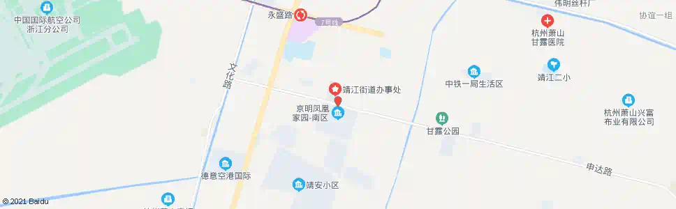 杭州靖江镇政府_公交站地图_杭州公交_妙搜公交查询2025