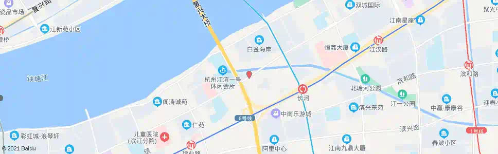 杭州滨盛路时代大道口_公交站地图_杭州公交_妙搜公交查询2025