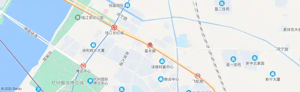 杭州盈丰_公交站地图_杭州公交_妙搜公交查询2025