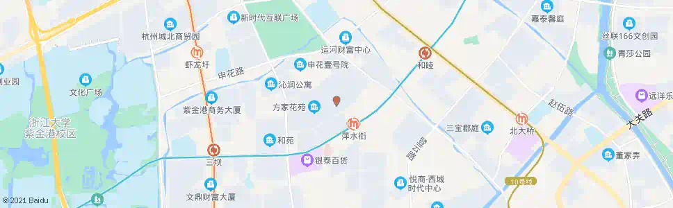 杭州塘萍路水月街口_公交站地图_杭州公交_妙搜公交查询2025