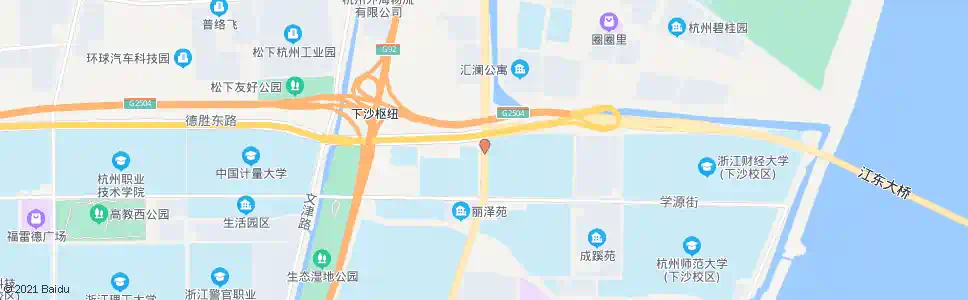 杭州绕城下沙入口_公交站地图_杭州公交_妙搜公交查询2025
