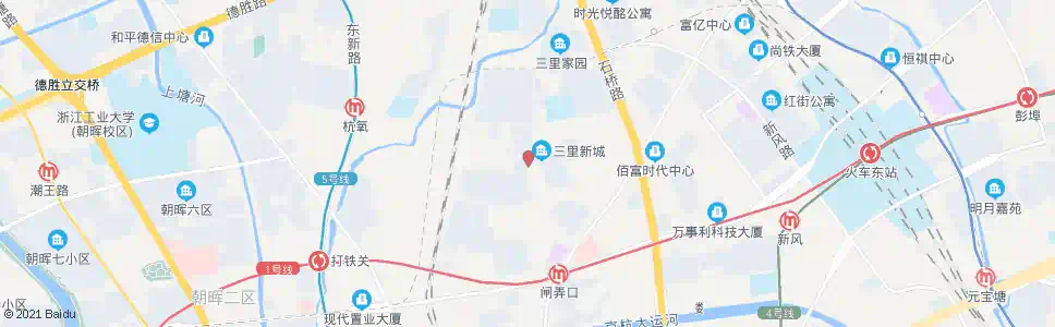 杭州三里兰苑东门_公交站地图_杭州公交_妙搜公交查询2025